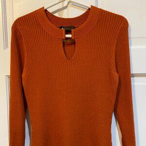 burnt orange Silk sweater